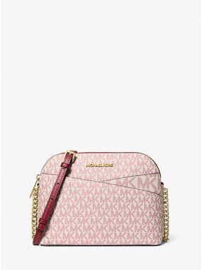 New Michael Kors Jet Set Travel Medium Dome Crossbody Cherry Multi